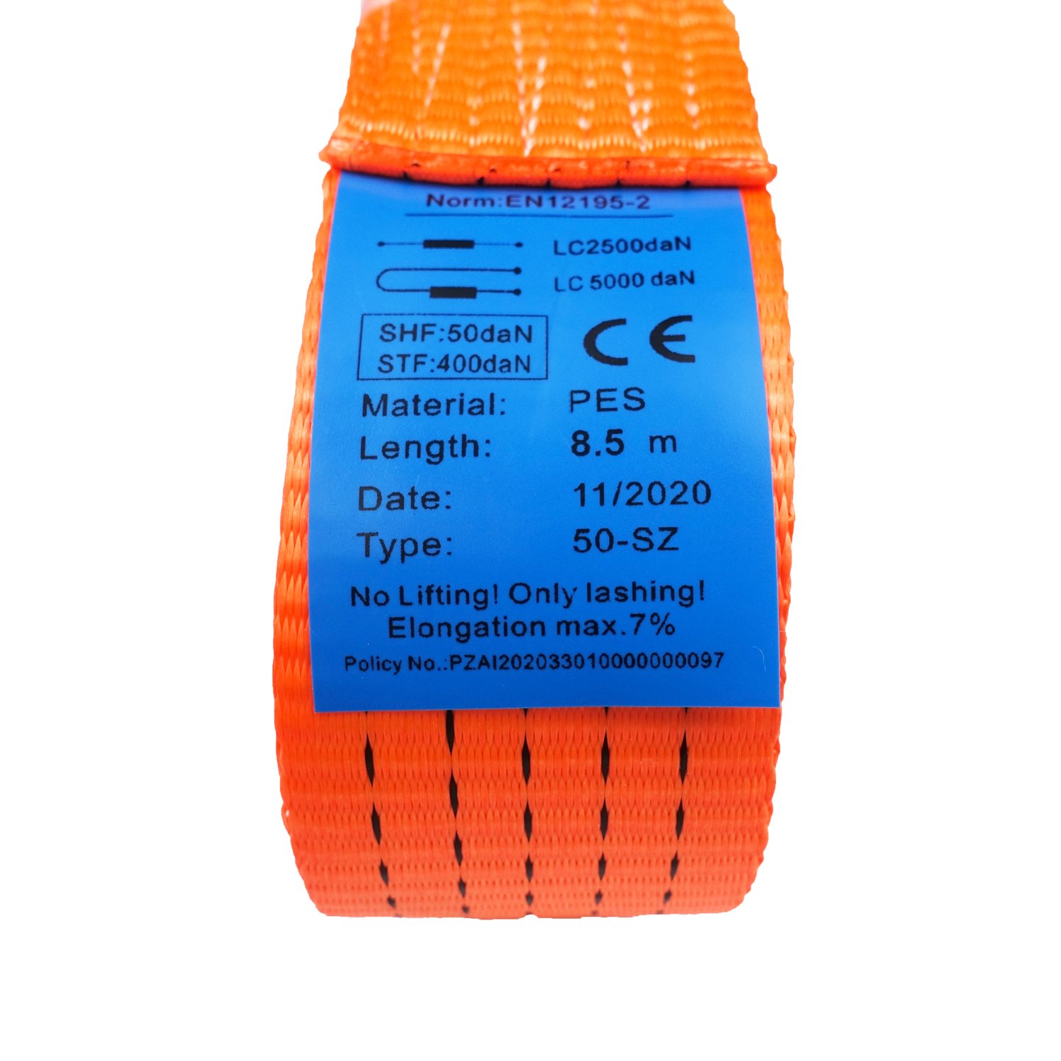 50mm x 9 metre Hi-Vis Ratchet Strap - Image 6