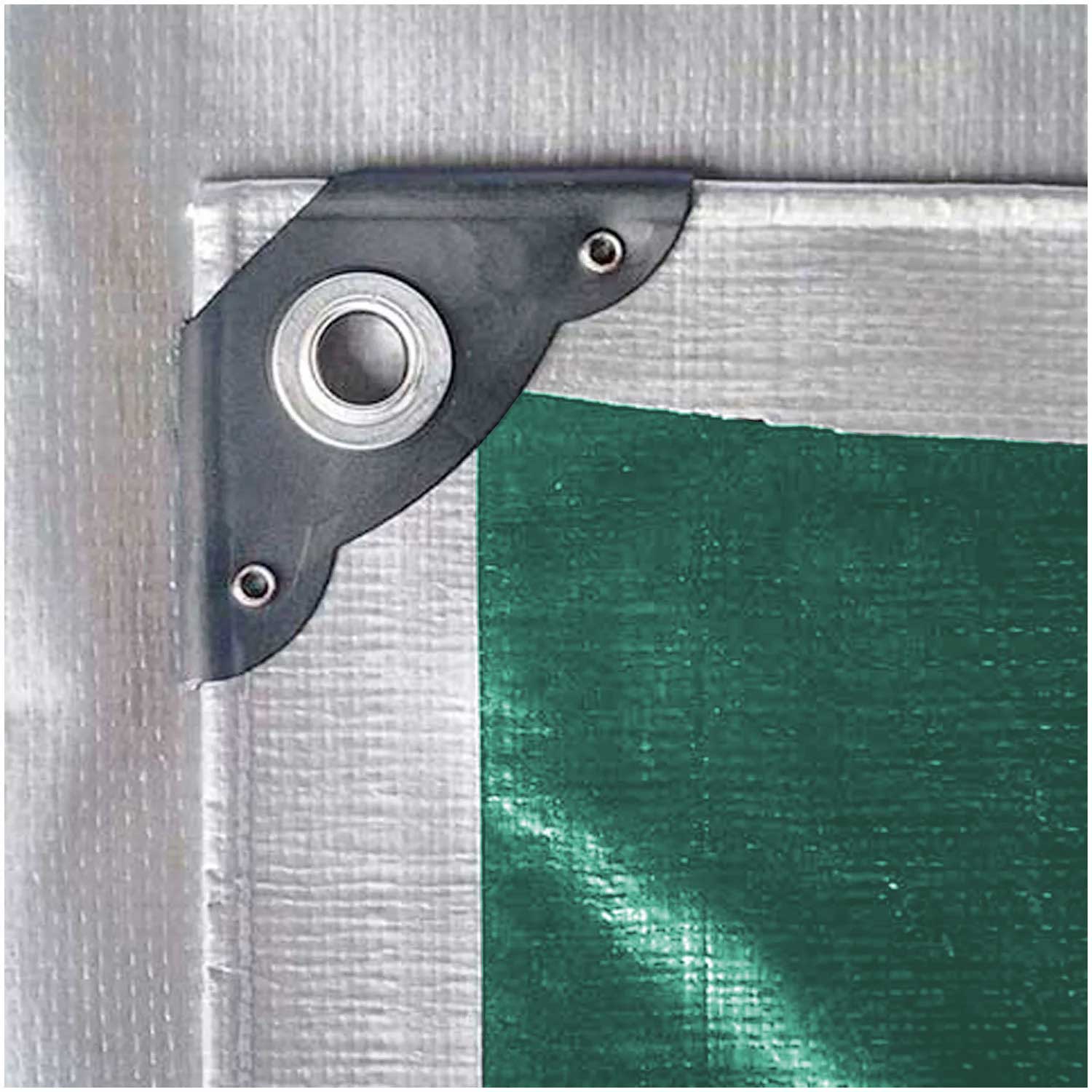 CrocSkin - Silver/Green Heavy Duty Poly Tarpaulin (160 gsm) - 3.0m x 3.6m - Image 3
