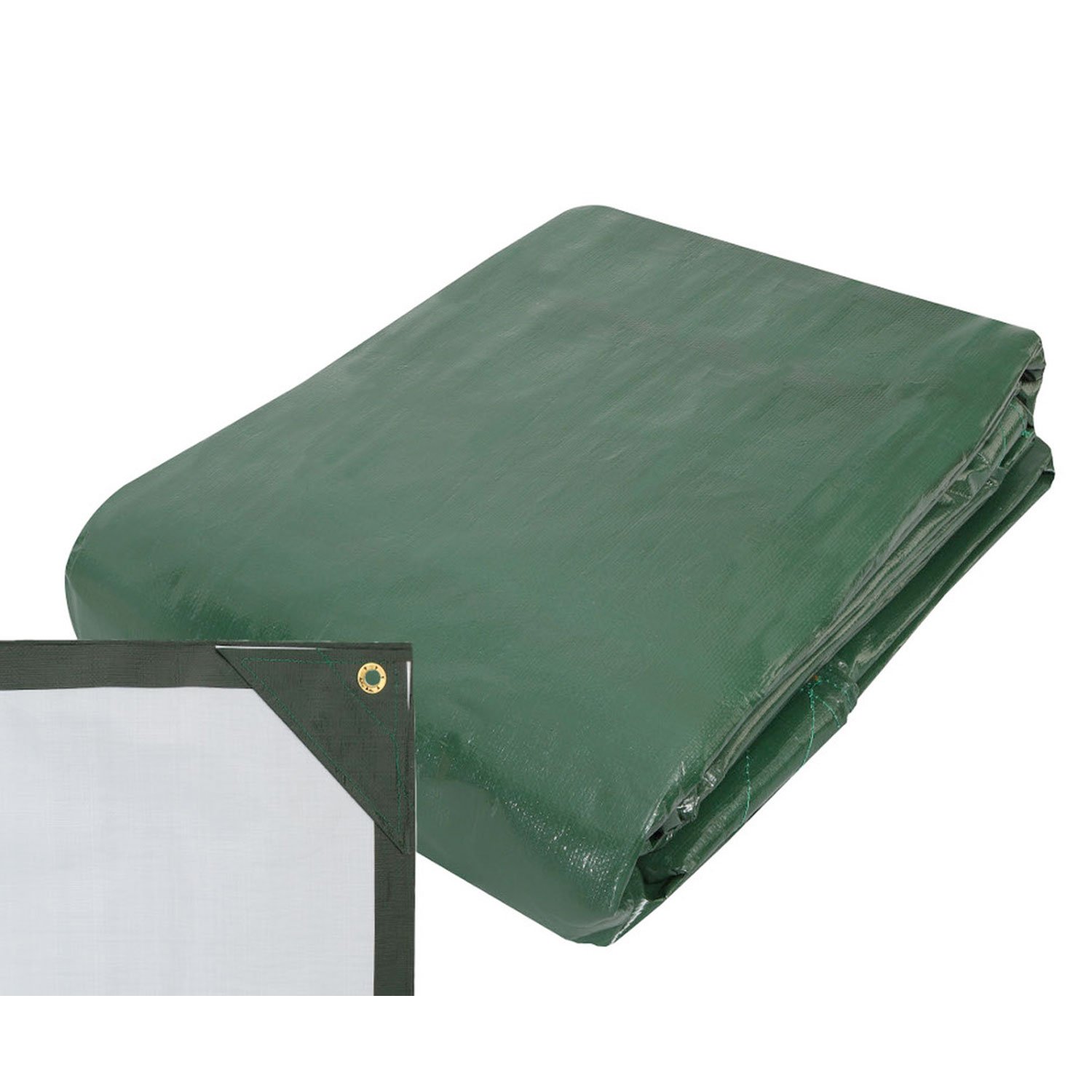 30.0m x 30.0m Green/White Stockpile Tarpaulin (300 gsm)
