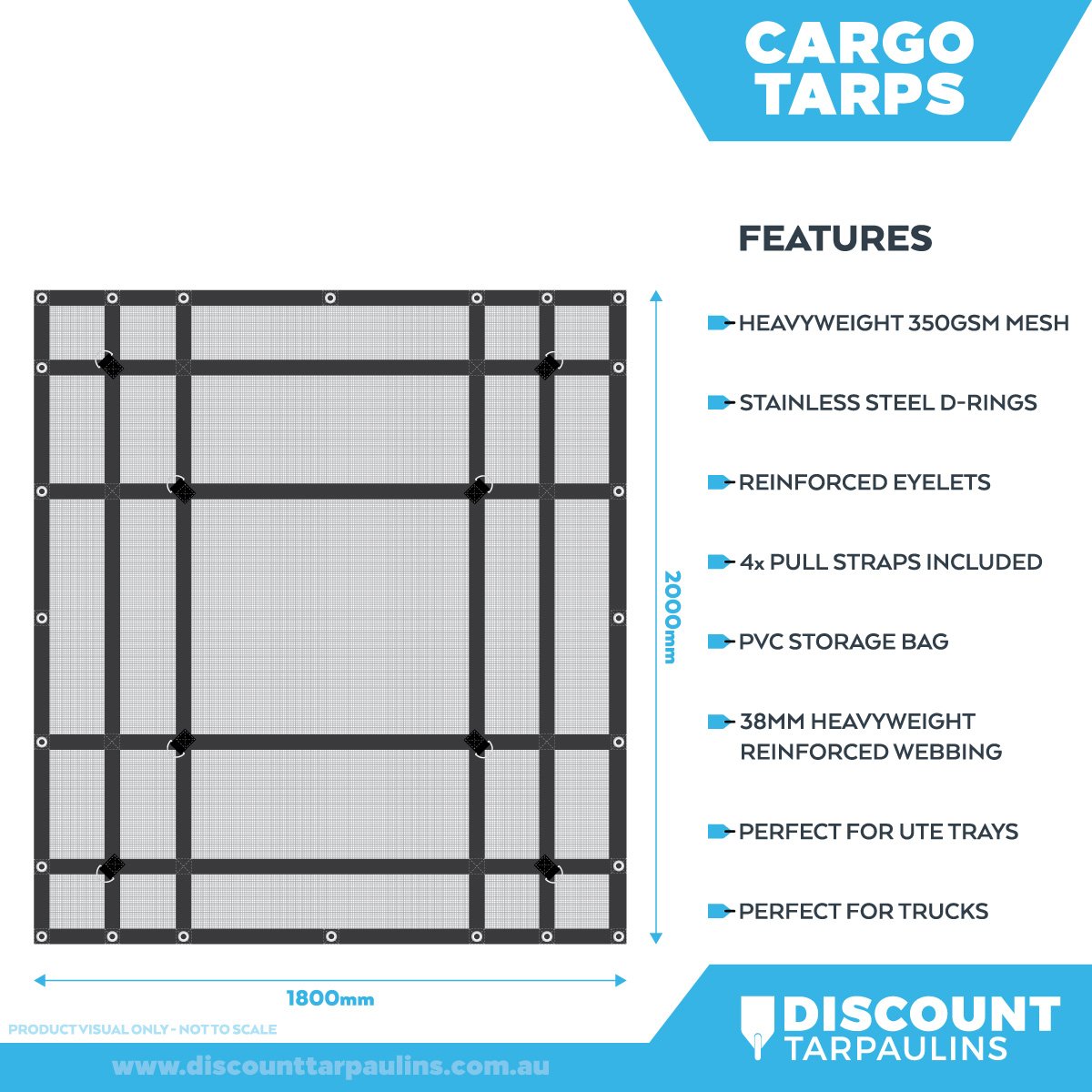 CrocSkin - Reinforced Mesh Cargo Tarps (350 gsm) - Image 18