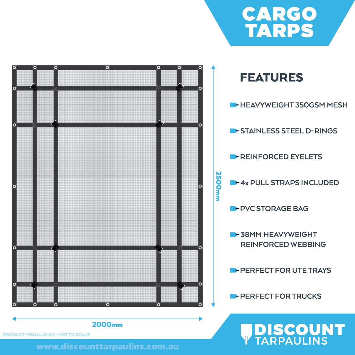 CrocSkin - Reinforced Mesh Cargo Tarps (350 gsm) - Image 17