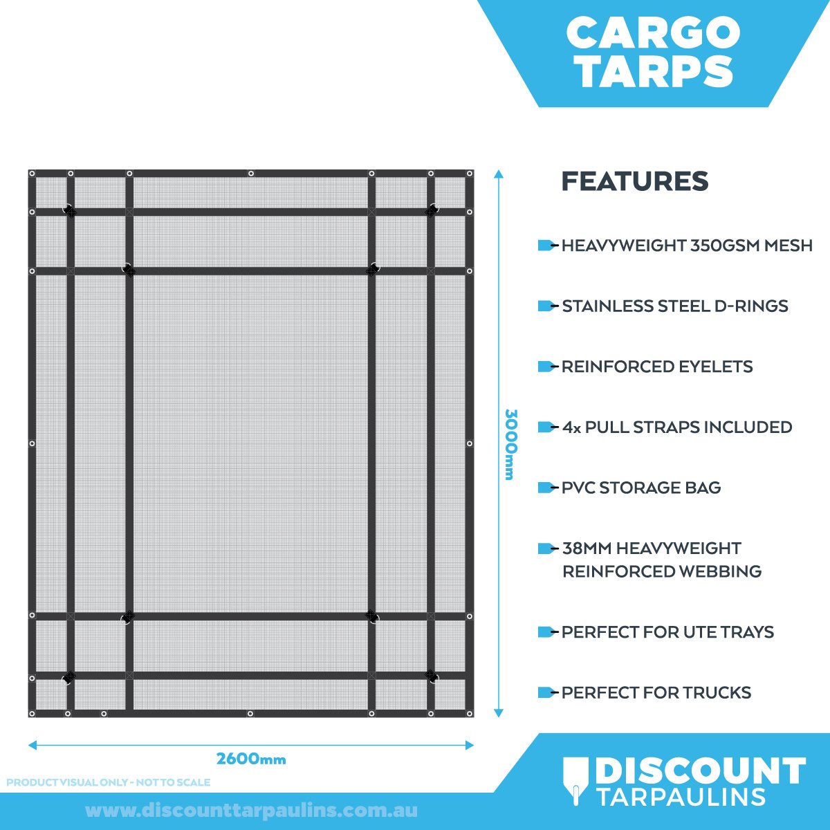 CrocSkin - Reinforced Mesh Cargo Tarps (350 gsm) - Image 16