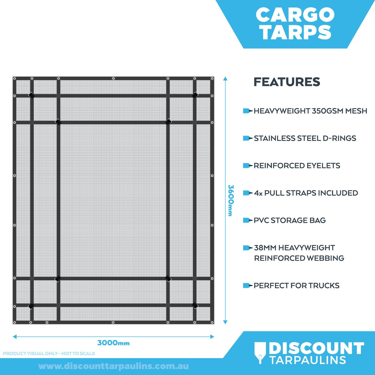 CrocSkin - Reinforced Mesh Cargo Tarps (350 gsm) - Image 15