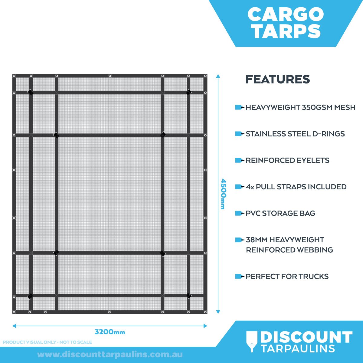 CrocSkin - Reinforced Mesh Cargo Tarps (350 gsm) - Image 14