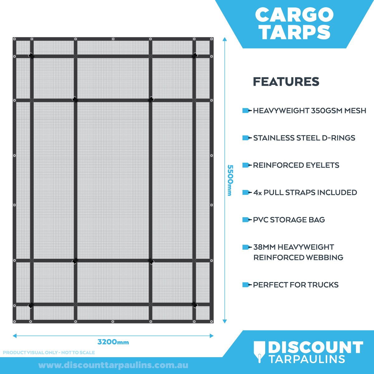 CrocSkin - Reinforced Mesh Cargo Tarps (350 gsm) - Image 13